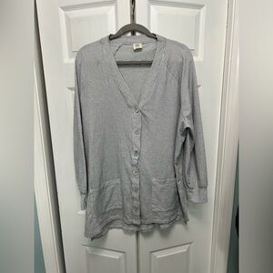 Striped Gray Women's Cardigan